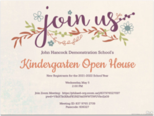 Kindergarten Open House Invitation